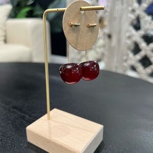 Large Dark Red 🍒Cherry🍒 Earrings